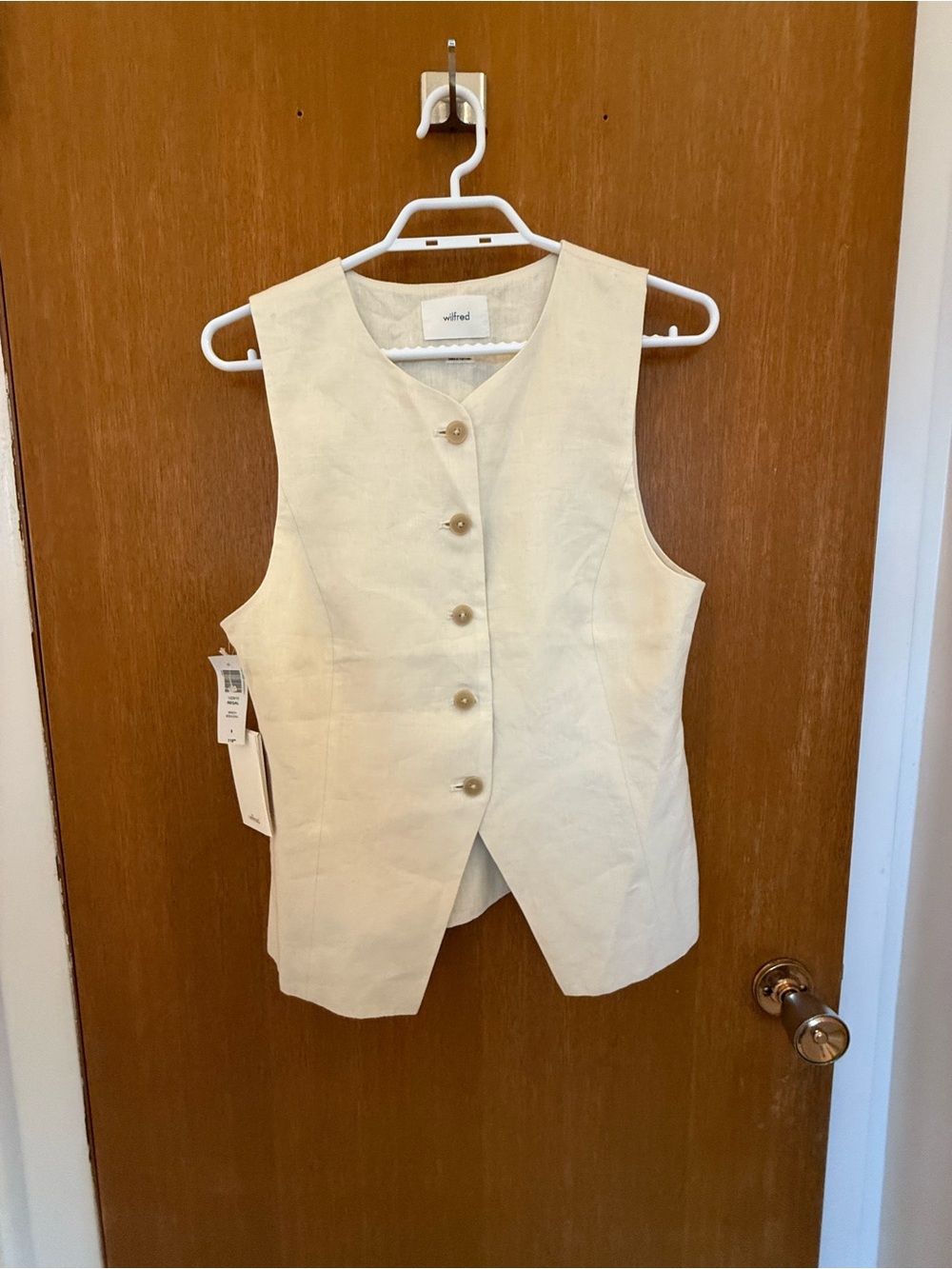 Wilfred Cream Tailored Sleeveless Vest